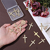 12Pcs Religion Alloy Crystal Rhinestone Connector Charms FIND-PH0038-15G-3