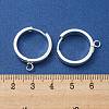 201 Stainless Steel Huggie Hoop Earrings Findings STAS-A167-01V-S-3