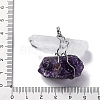 Natural Quartz Crystal & Amethyst Nuggets Big Pendants G-K338-43P-09-3