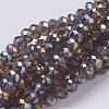 Electroplate Glass Beads Strands X-GR6MMY-9AB-1