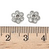 Brass Micro Pave Clear Cubic Zirconia Bead Caps KK-S350-12P-2