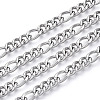 Tarnish Resistant 304 Stainless Steel Curb Chains CHS-N001-05P-1