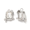 Glass Rectangle with Star Pendants PALLOY-E024-32P-01-1