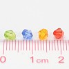 Mixed Color Chunky Dyed Transparent Acrylic Faceted Bicone Spacer Beads for Kids Jewelry X-DBB4mm-4