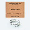 304 Stainless Steel Rotating Cuff Rings FS-WG14209-02-1