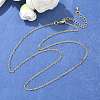 Brass Cable Chain Necklaces X-NJEW-K123-05G-5