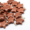 Star Synthetic Goldstone Pendants G-Q367-09-1