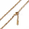 Ion Plating(IP) 304 Stainless Steel Singapore Chain Necklace for Men Women NJEW-K245-013A-2