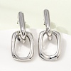 Brass Stud Dangle Earrings KK-CBAB173-01P-1