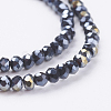 Electroplate Glass Beads Strands EGLA-R048-2mm-02-3