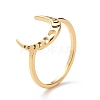 304 Stainless Steel Moon Phase Finger Ring for Women RJEW-A006-07G-2