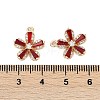 Rack Plating Brass Micro Pave Cubic Zirconia Pendants KK-C082-01G-03-3