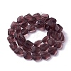 Transparent Frosted Glass Beads Strands FGLA-S001-M02-2