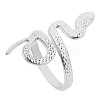 Non-Tarnish Snake 304 Stainless Steel Open Cuff Ring for Women FM9814-1-1