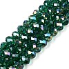 Electroplate Glass Beads Strands EGLA-A044-T8mm-B18-1