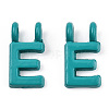 Rack Plating Spray Painted Alloy 2-Loop Link Pendants PALLOY-N176-01E-2