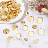 50Pcs 5 Styles 3-Hole Brass Buttons BUTT-OC0001-47G-5