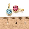 Ion Plating(IP) 304 Stainless Steel Micro Pave Rhinestonea Pendants STAS-K263-75B-G-3