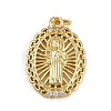 Brass Micro Pave Cubic Zirconia Pendants KK-D409-49G-02-1