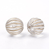 Plating Transparent Acrylic Beads X-PACR-Q115-60-14mm-2