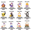 24Pcs 12 Style Halloween Theme Alloy Enamel Pendants ENAM-TA0001-51-3