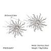 304 Stainless Steel Sun Stud Earrings HU6679-2-1