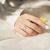 Deer Horn Rhodium Plated 925 Sterling Silver Cuff Rings FS-WGD6B3D-01-4