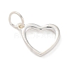 925 Sterling Silver Heart Charms STER-G045-01S-03-1