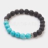 Natural & Synthetic Mixed Stone Stretch Bracelets BJEW-JB03716-2