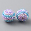 Resin Rhinestone Beads RESI-WH0034-35-1