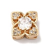 Brass Micro Pave Clear Cubic Zirconia Beads LS-KK-G503-12G-1
