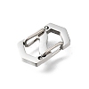 304 Stainless Steel Keychain Clasp Findings STAS-U051-01B-P-2