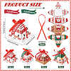 BENECREAT 32Pcs 4 Style Christmas Theme Pyramid Shaped Paper Bakery Boxes BAKE-BC0001-01-2