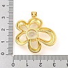 Rack Plating Brass Pendants ZIRC-L100-152G-01-3