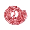Ombre Effect Dyed Crackle Glass Beads Strands GLAA-Q106-01A-B07-3