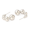 Rack Plating Brass Ear Studs for Women EJEW-Q770-13P-2