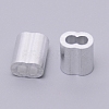 DIN6063 Aluminum Slide Charms/Slider Beads ALUM-WH0166-02F-1
