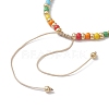 Rainbow Style Glass Seed Beads Braided Bead Bracelets for Women BJEW-JB10064-4