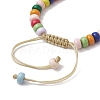 Colorful Rondelle Acrylic Braided Bead Bracelets BJEW-JB10339-02-4