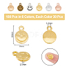 DICOSMETIC 180Pcs 6 Colors Alloy Charms FIND-DC0003-68-2