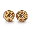 Hollow Brass Beads KK-Z009-03G-1