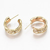 Brass Half Hoop Earrings KK-R117-045-NF-2