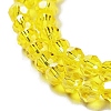 Electroplate Transparent Glass Beads Strands EGLA-A035-T4mm-A03-3