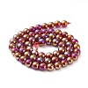 Electroplated Natural Red Agate Beads Strands G-Z038-B04-01AB-3
