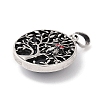 Natural Obsidian Tree of Life with Owl Pendants G-L524-15AS-10-2
