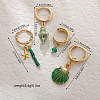 4Pcs Brass Glass Hoop Earring & Cuff Earring Sets FS-WG63380-04-1