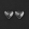 Transparent Glass Heart Cabochons GGLA-R021-10mm-2