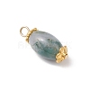 6Pcs Natural Moss Agate(Dyed & Heated) Pendants PALLOY-JF04532-01-4