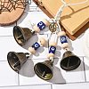Iron Witch Bells for Door Knob Protection HJEW-JM02186-2