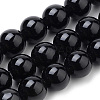 Natural Black Onyx Beads Strands G-S259-19-12mm-1